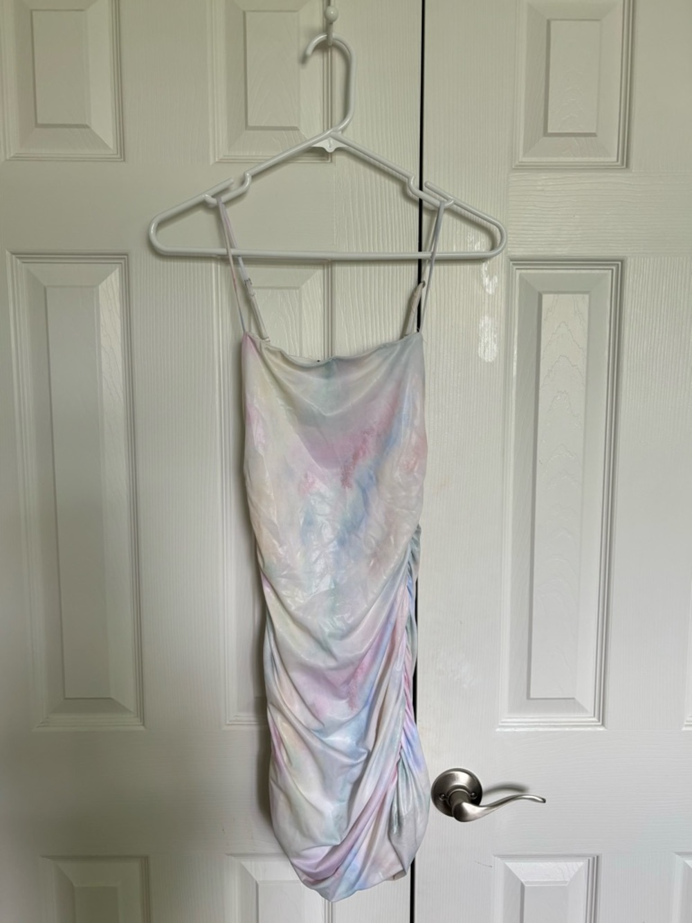 Windsor Pastel Tie-Dye Spaghetti Strap Mini Dress